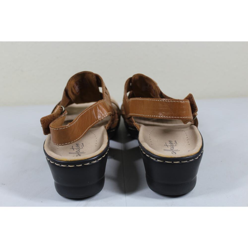Clarks Women's Lexi Qwin Leather Sandals Size 12M Tan - Picture 4 of 7